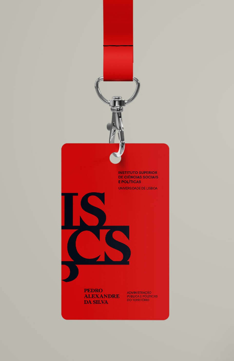 Red ISCSP lanyard card