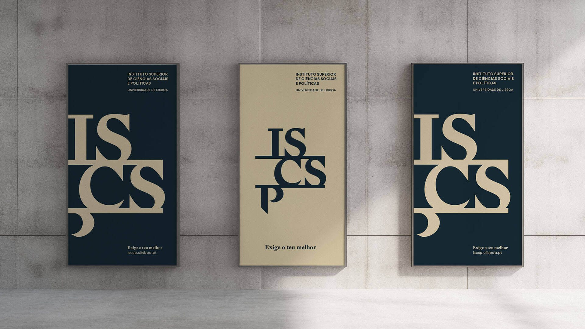Three ISCSP posters in Legacy Blue and Open Pastel