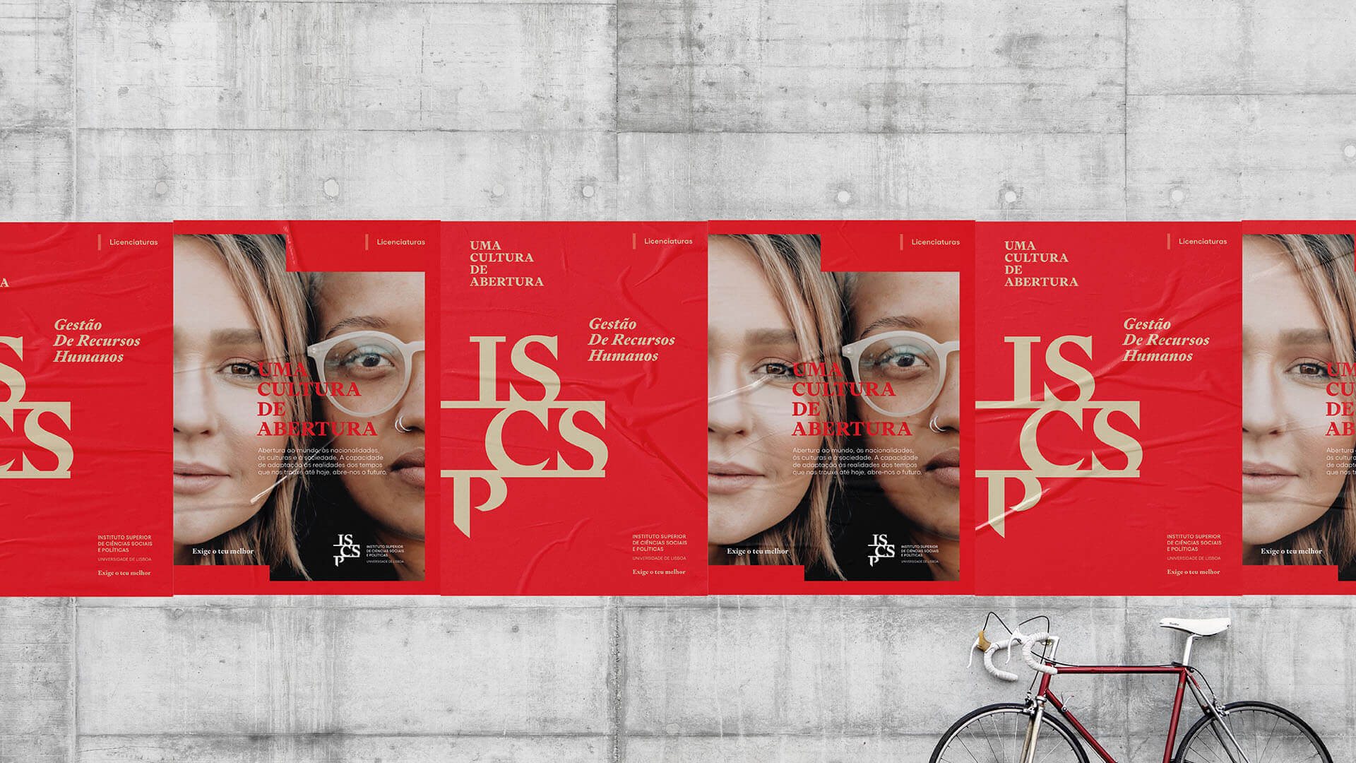 ISCSP posters on a concrete wall