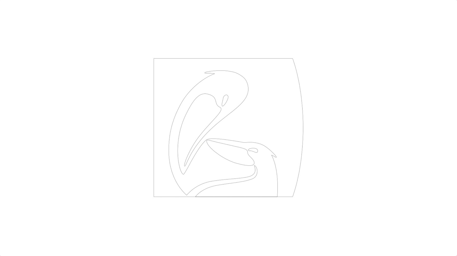 Construction lines of the new Montepio pelican symbol