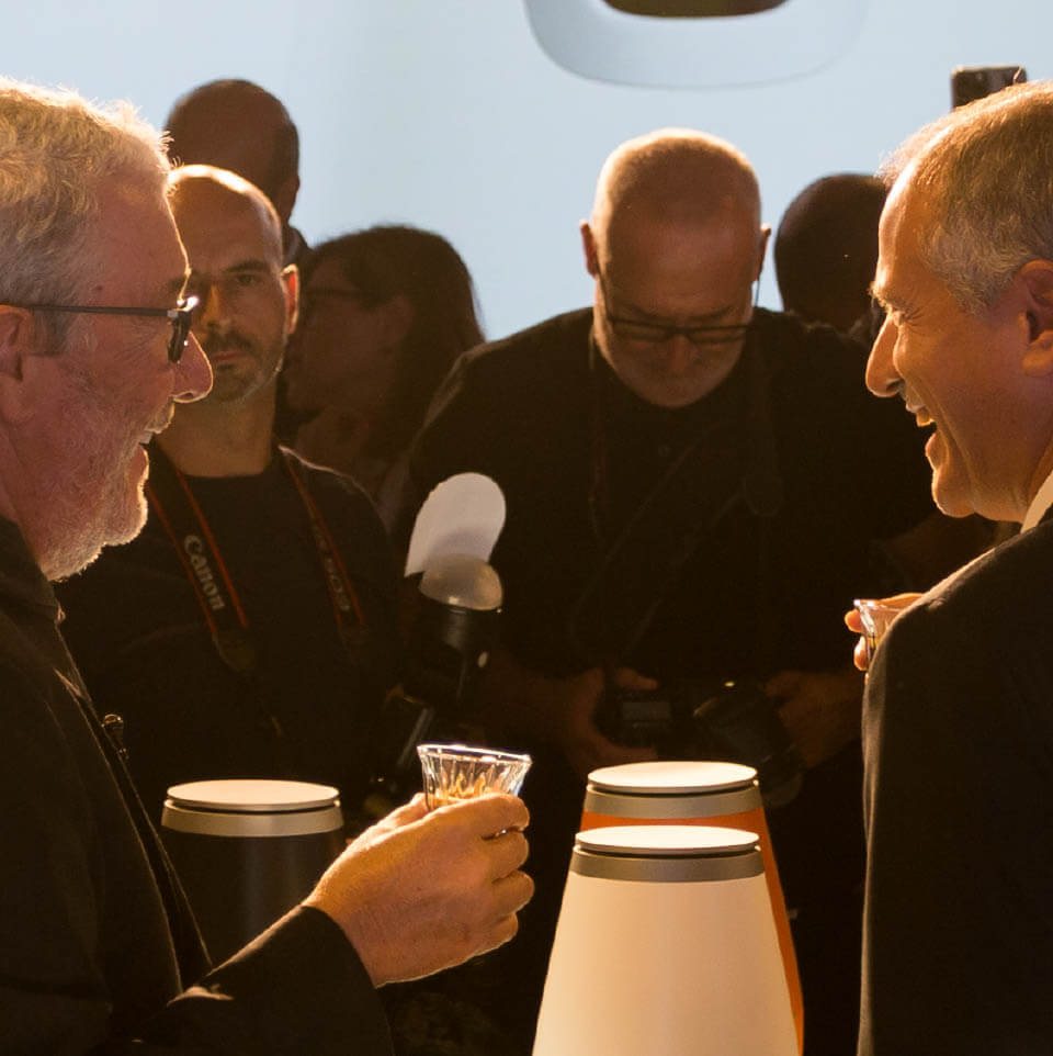 Guests tasting RISE espresso at the launch