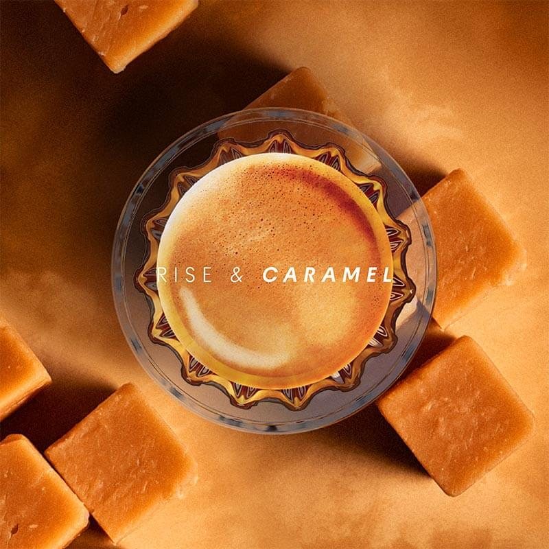 Social post: RISE and caramel