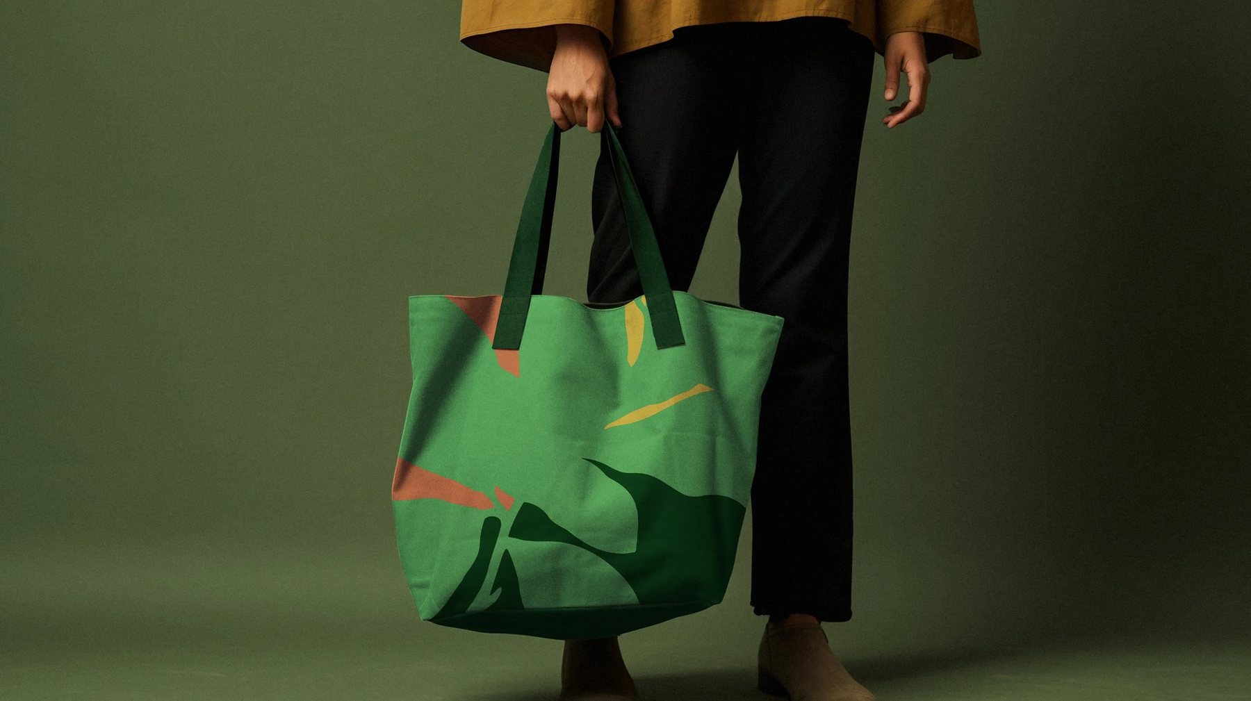 Green premium tote bag