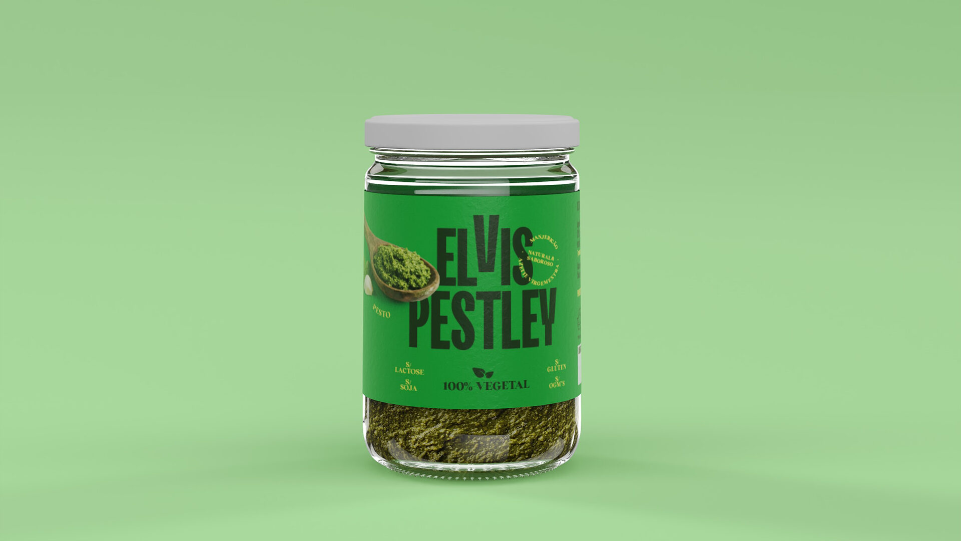 Elvis Pestley pesto jar